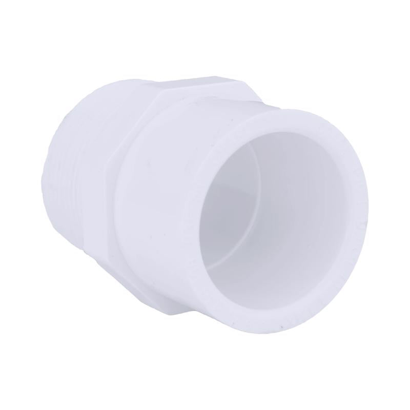 Charlotte Pipe Schedule 40 1-1/4 in. MPT X 1 in. D Slip PVC Pipe Adapter
