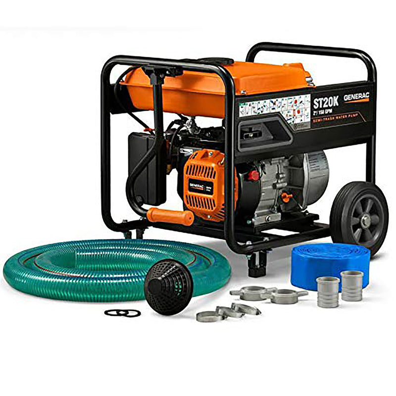 Generac Semi-Trash 6 HP 158 gpm Aluminum Automatic Gas Water Pump
