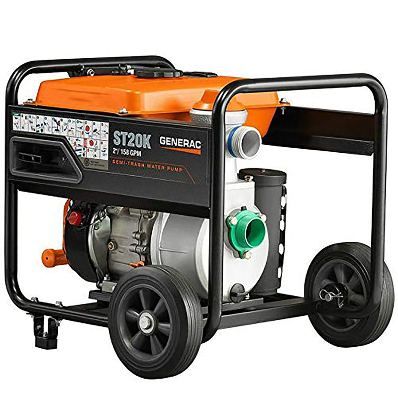 Generac Semi-Trash 6 HP 158 gpm Aluminum Automatic Gas Water Pump