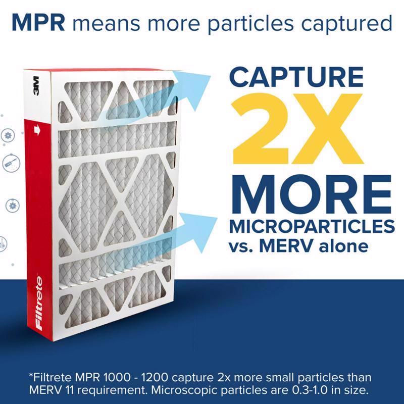 Filtrete 20 in. W X 25 in. H X 4 in. Pleated 1000 MPR Pleated Allergen Air Filter 2 pk