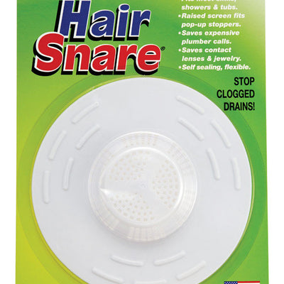 O'Malley Hair Snare 5 in. White Plastic Drain Stopper