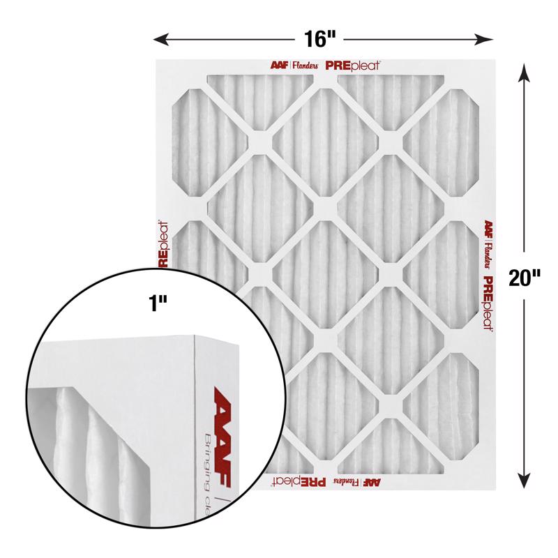 AAF Flanders PREpleat LPD SC M10 16 in. W X 20 in. H X 1 in. Synthetic 10 MERV Pleated Air Filter 1