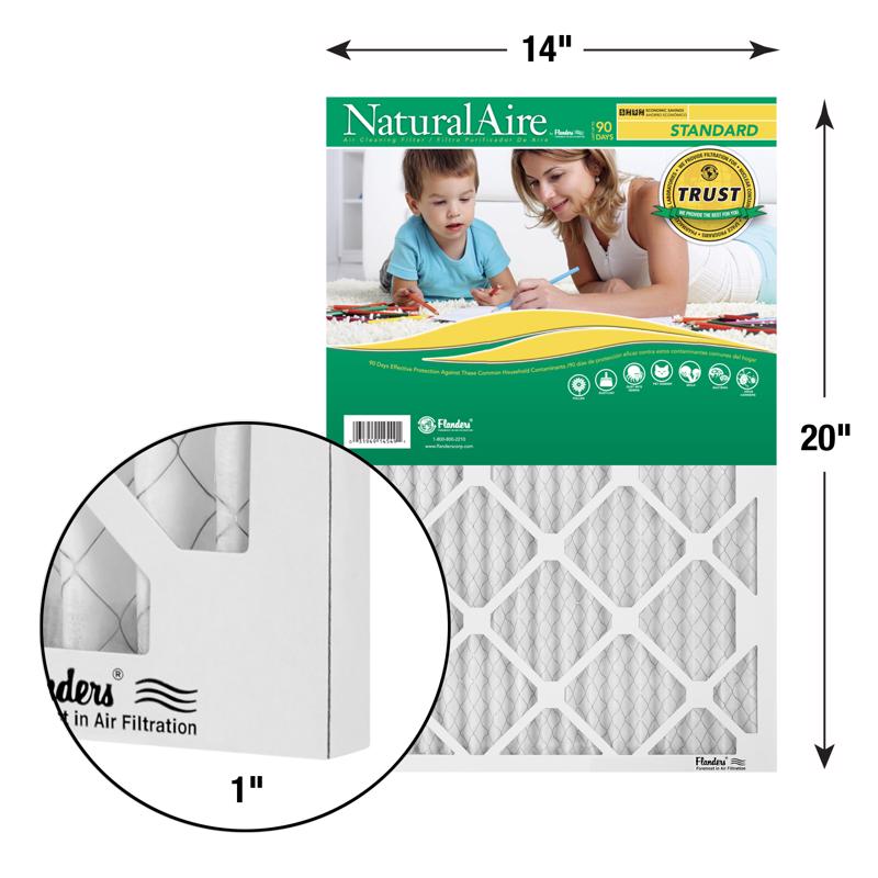 NaturalAire 14 in. W X 20 in. H X 1 in. Synthetic 8 MERV Pleated Air Filter