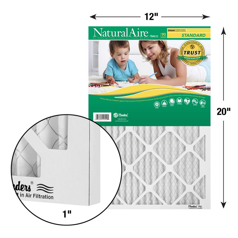 NaturalAire 12 in. W X 20 in. H X 1 in. Synthetic 8 MERV Pleated Air Filter