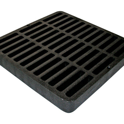 NDS 9 in. Black Square Polyolefin Drain Grate