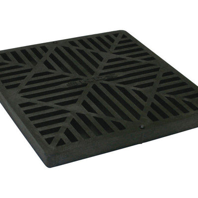 NDS 12 in. Black Square Polyolefin Drain Grate