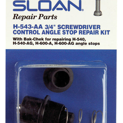 Sloan Angle Stop Repair Kit Black Plastic