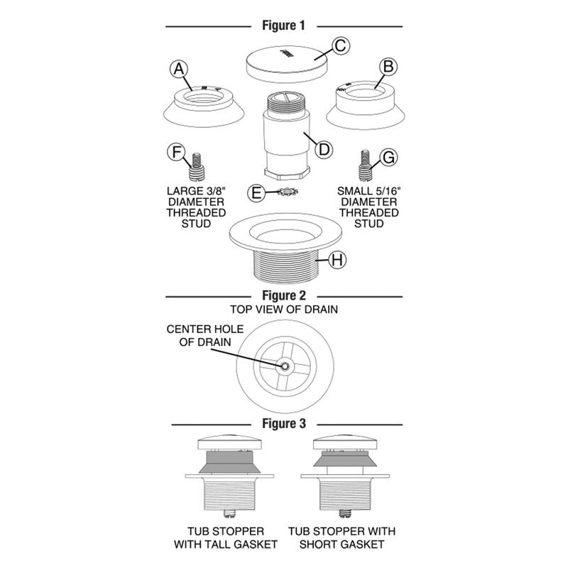 Danco 5/16 in. Brushed Nickel Plastic Tub Stopper