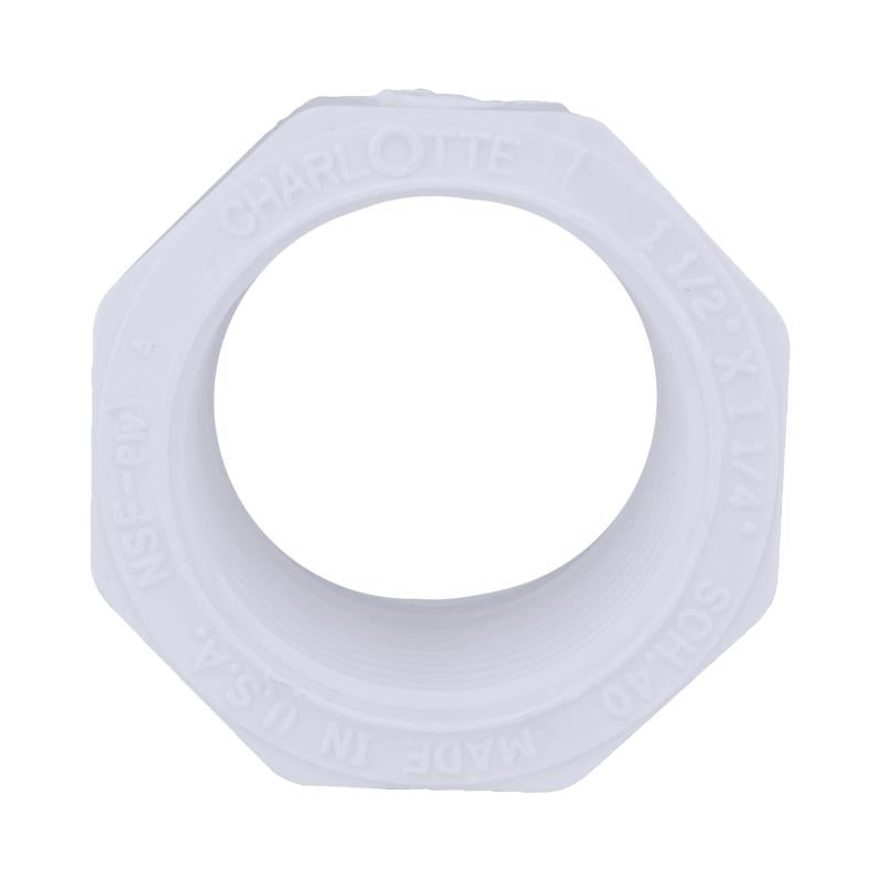 Charlotte Pipe Schedule 40 1-1/2 in. Spigot X 1-1/4 in. D FPT PVC Reducing Bushing