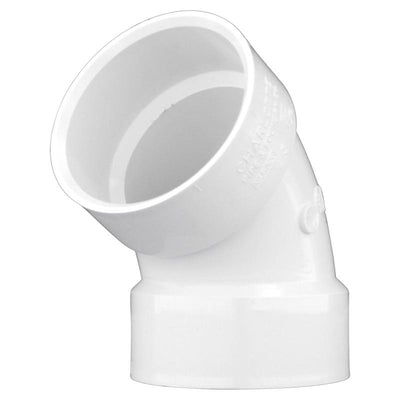 Charlotte Pipe Schedule 40 4 in. Hub X 4 in. D Hub PVC Elbow