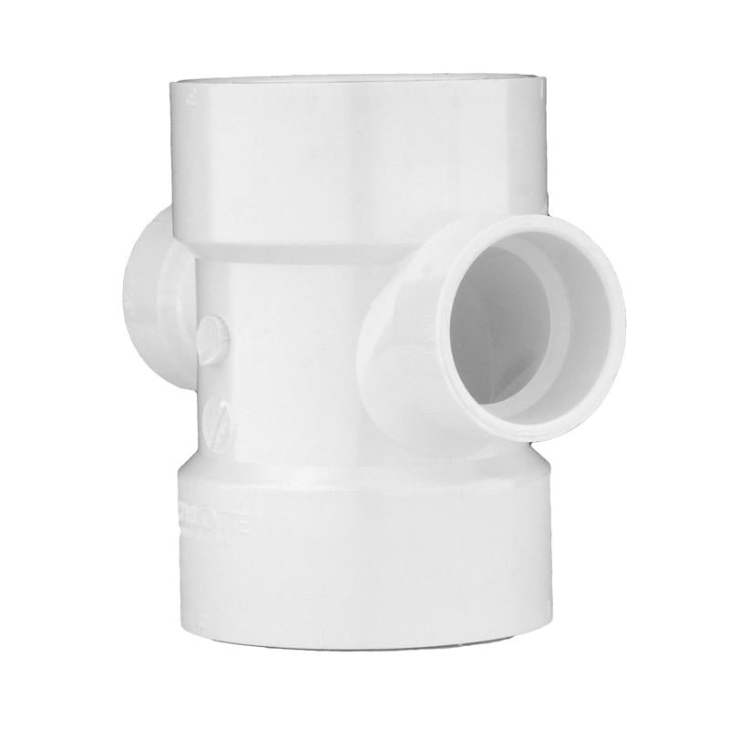 Charlotte Pipe Schedule 40 3 in. Hub X 3 in. D Hub PVC Sanitary Tee