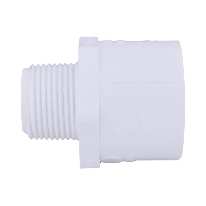 Charlotte Pipe Schedule 40 3/4 in. MPT X 1 in. D Slip PVC Pipe Adapter