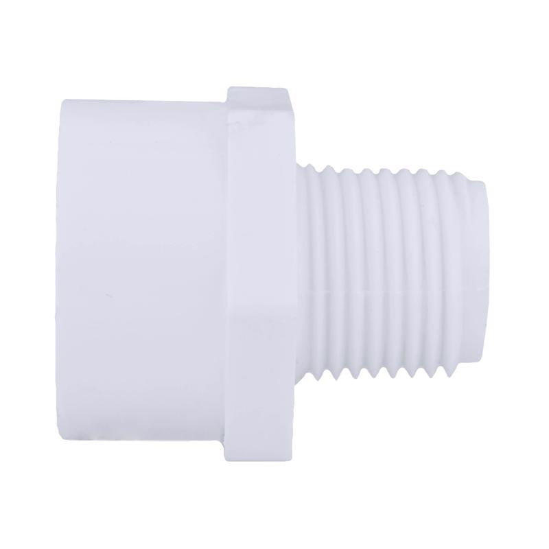 Charlotte Pipe Schedule 40 1/2 in. MPT X 3/4 in. D Slip PVC Pipe Adapter