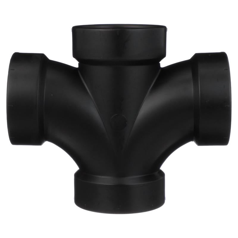 Charlotte Pipe 2 in. Hub X 2 in. D Hub ABS Sanitary Tee
