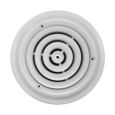 Tru Aire 6 in. H X 6 in. W Powder Coat White Steel Ceiling Diffuser