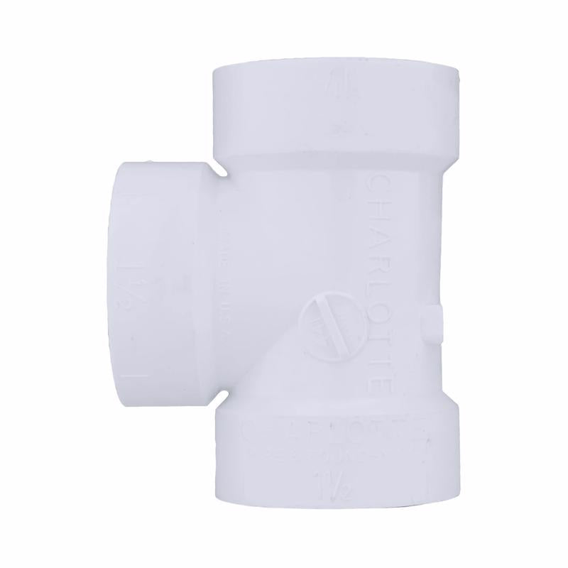 Charlotte Pipe Schedule 40 1-1/2 in. Hub pc X 1-1/2 in. D Hub PVC Vent Tee