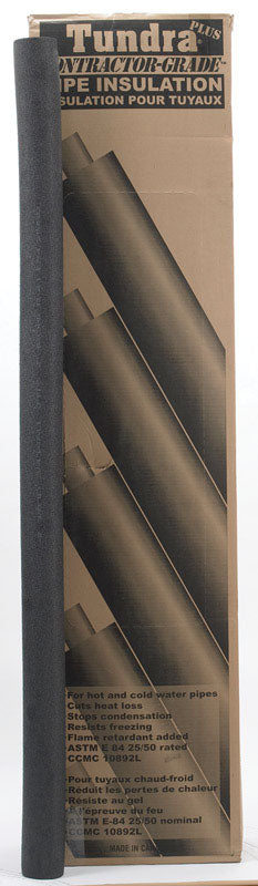 Tundra 2 in. X 6 ft. L Polyethylene Foam Pipe Insulation