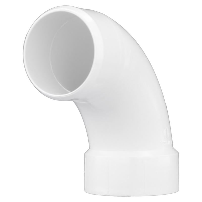 Charlotte Pipe Schedule 40 1-1/2 in. Spigot X 1-1/2 in. D Hub PVC 90 Degree Elbow