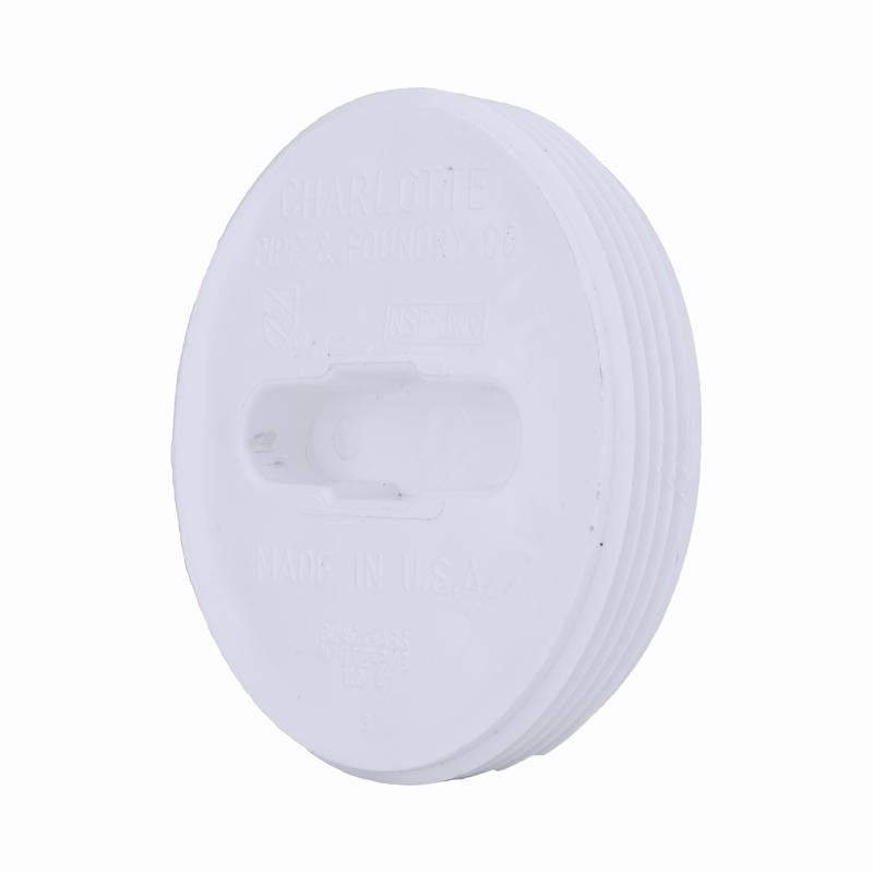 Charlotte Pipe Schedule 40 3 in. MPT X 3 in. D Hub PVC 3-1/2 in. Clean-Out Plug