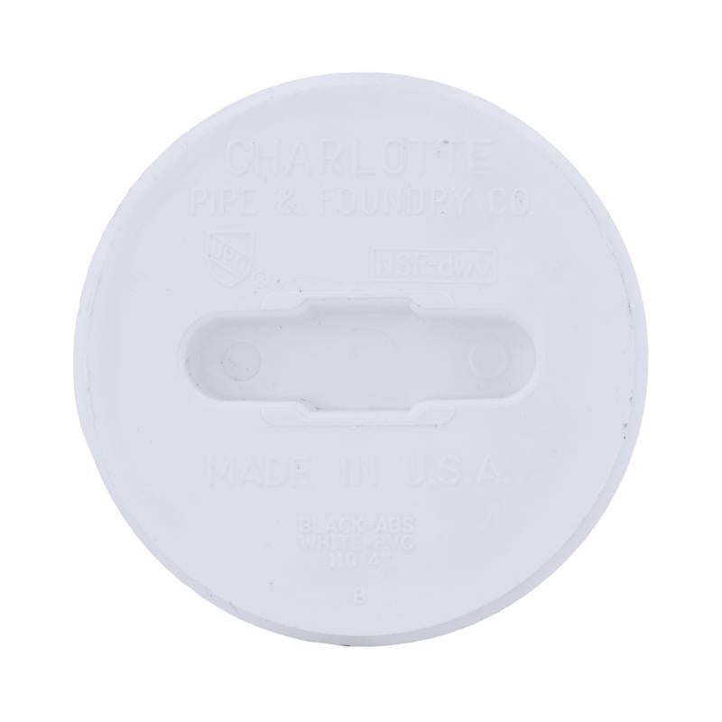 Charlotte Pipe Schedule 40 4 in. MPT X 4 in. D Hub PVC 4-1/2 in. Clean-Out Plug