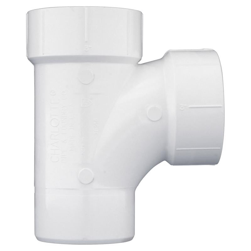 Charlotte Pipe Schedule 40 1-1/2 in. Hub X 1-1/2 in. D Hub PVC Sanitary Street Tee