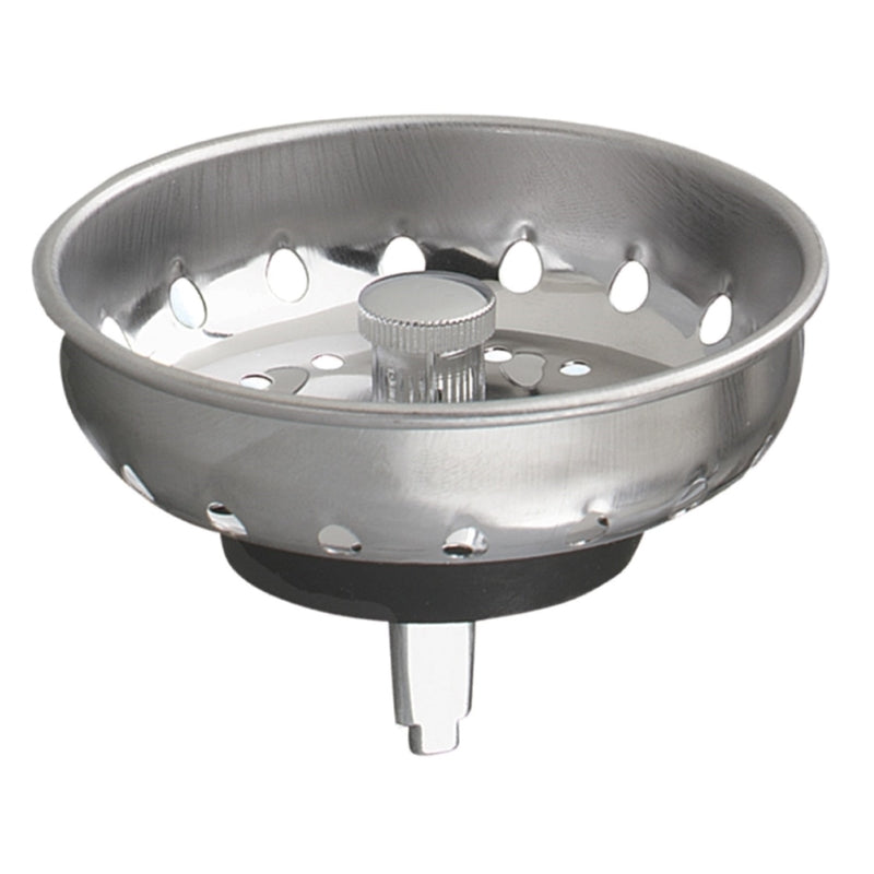 Plumb Pak 3-1/2 in. D Black/Silver Stainless Steel Replacement Strainer Basket