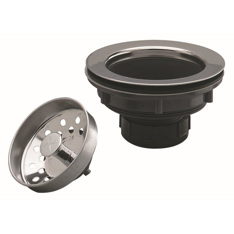 Plumb Pak Chrome Plastic/Stainless Steel Sink Strainer