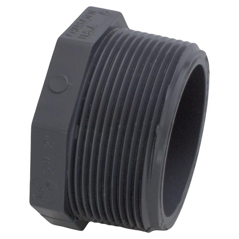 Charlotte Pipe Schedule 80 1 in. MPT X 1 in. D MPT PVC Threaded Plug