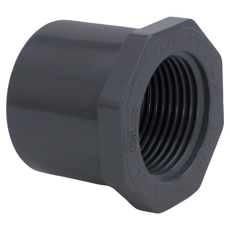 Charlotte Pipe Schedule 80 1-1/4 in. Spigot X 1 in. D FPT PVC Reducing Bushing