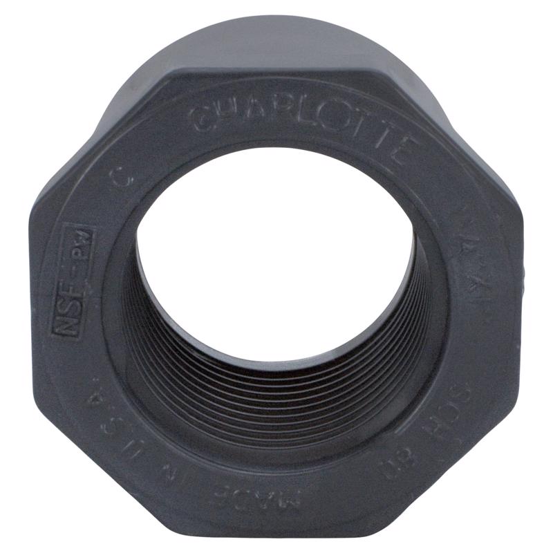 Charlotte Pipe Schedule 80 1-1/4 in. Spigot X 1 in. D FPT PVC Reducing Bushing