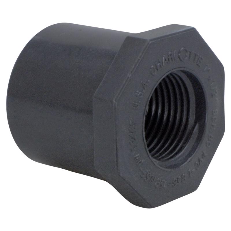 Charlotte Pipe Schedule 80 1 in. Spigot X 1/2 in. D FPT PVC Reducing Bushing