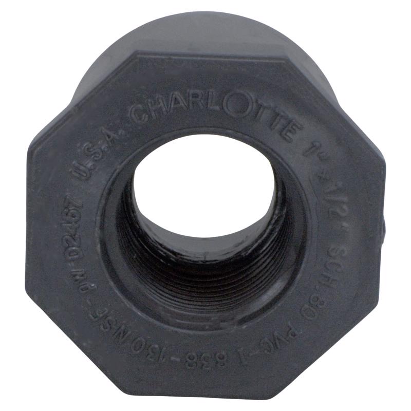 Charlotte Pipe Schedule 80 1 in. Spigot X 1/2 in. D FPT PVC Reducing Bushing