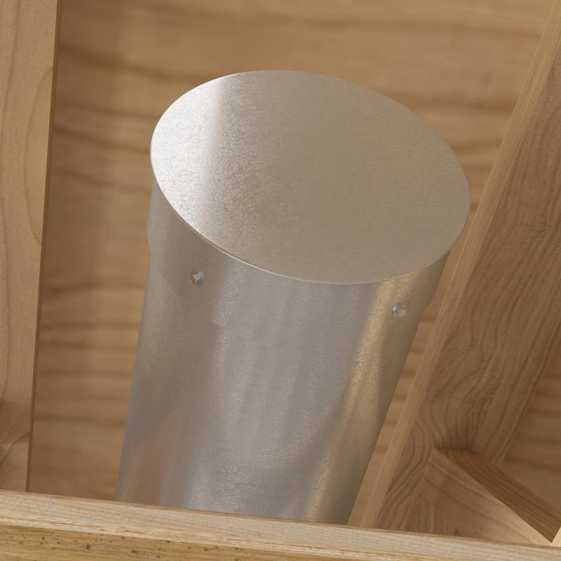 Imperial 6 in. X 6 in. X 6 in. Galvanized Steel Vent Tee Cap