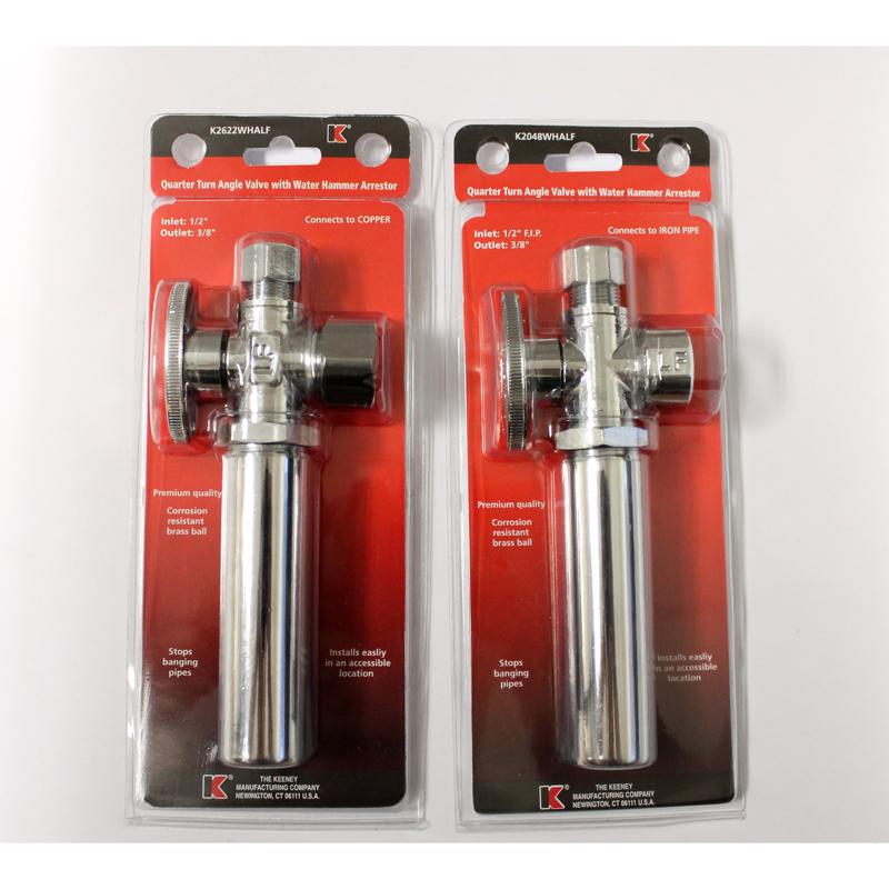 Keeney 1/2 in. FIP in. X 3/8 in. Compression Brass Quarter Turn Shut-Off Valve