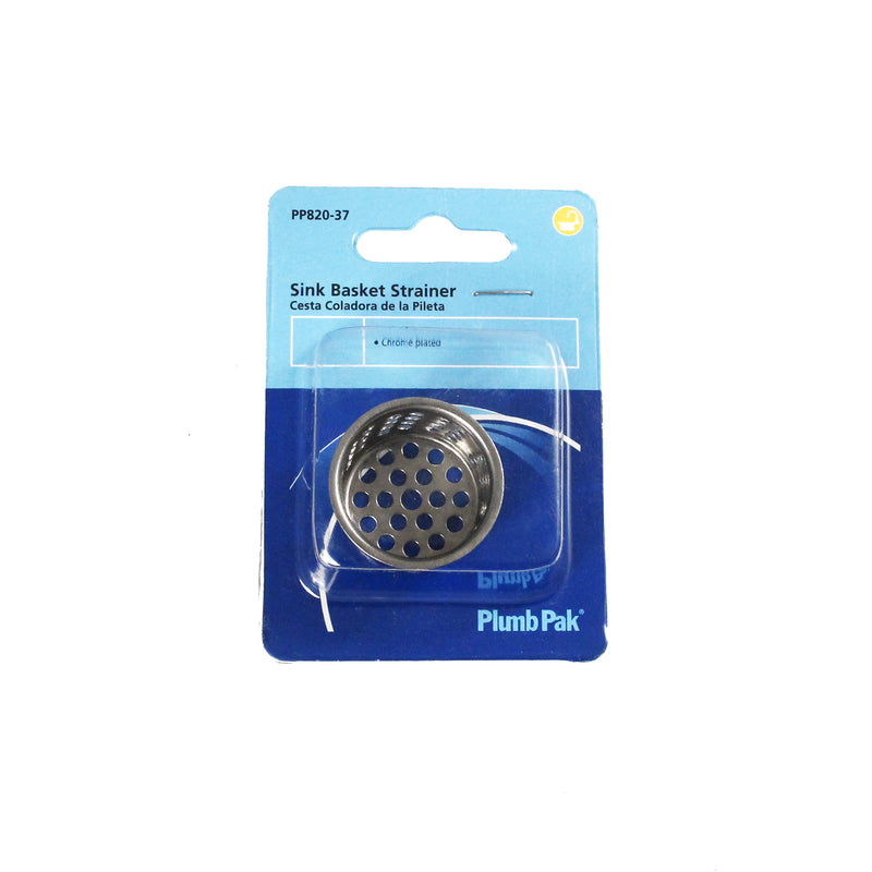 Plumb Pak 1 in. D Chrome-Plated Silver Stainless Steel Strainer Basket