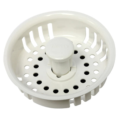 Plumb Pak 3-1/2 in. D White Plastic Replacement Strainer Basket