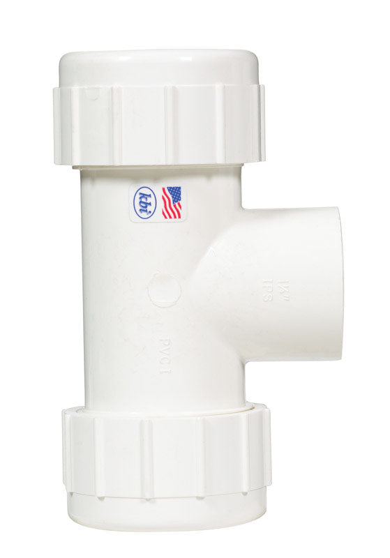Homewerks Schedule 40 1-1/4 in. Compression X 1-1/4 in. D Compression PVC Compression Tee