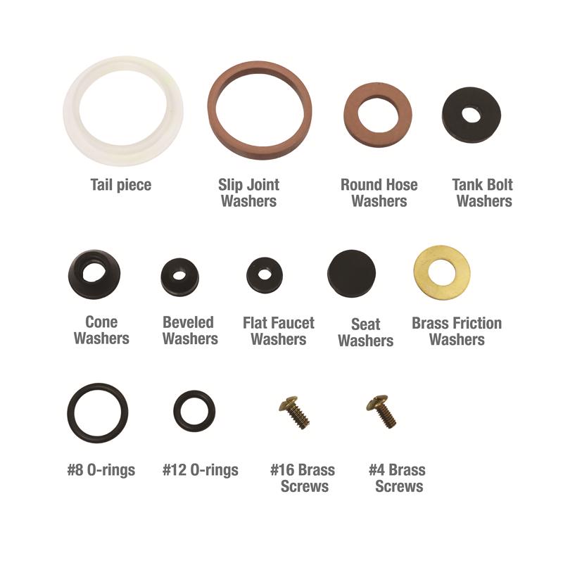 Danco 3.13 in. D Rubber Faucet Washer 42 pk