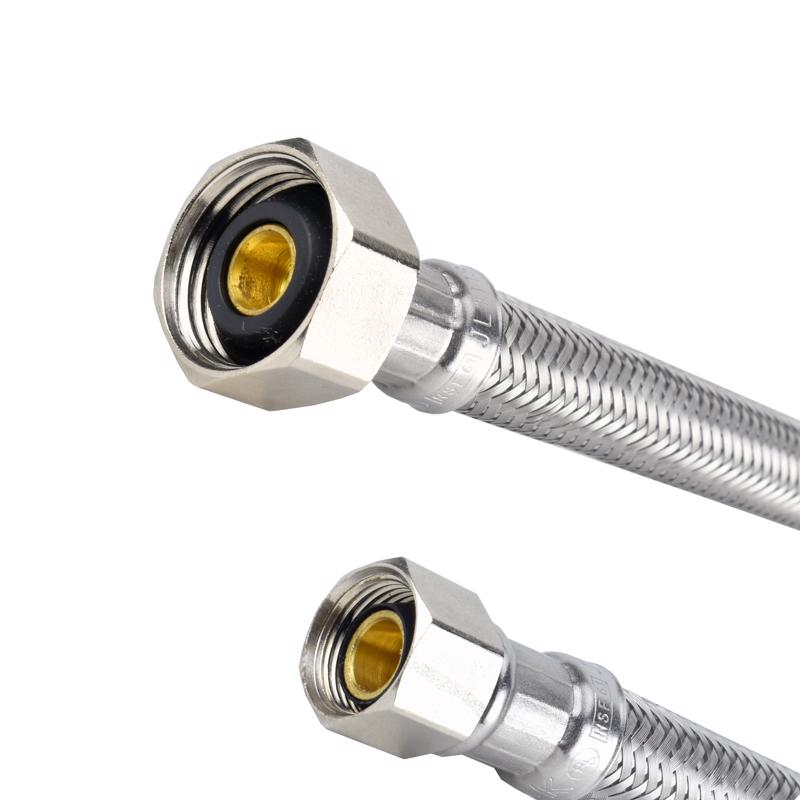 Plumb Pak EZ 3/8 in. Compression X 1/2 in. D FIP 36 in. Stainless Steel Faucet Supply Line