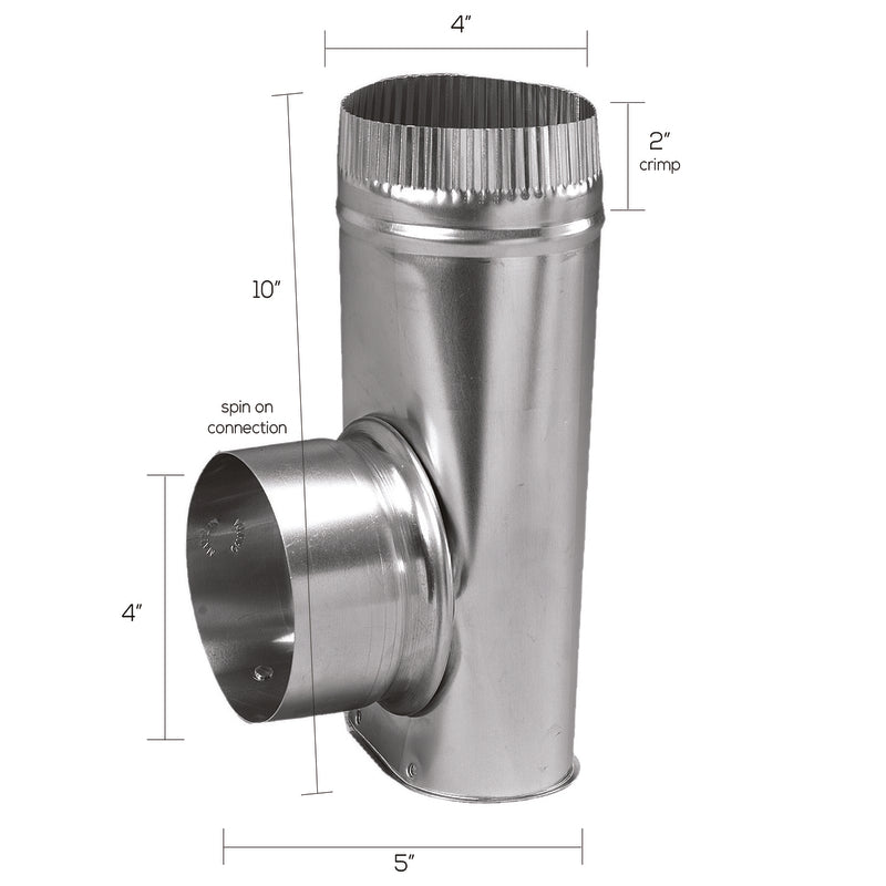 Deflect-O Jordan 5 in. L X 4 in. D Silver Aluminum Offset Dryer Connector