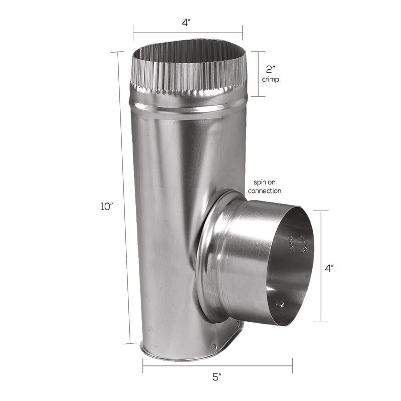Deflect-O Jordan 5 in. L X 4 in. D Silver Aluminum Offset Dryer Connector