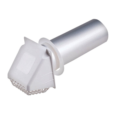 Deflect-O Jordan 14.75 in. L X 4 in. D Silver/White Aluminum/Plastic Vent Dryer Hood