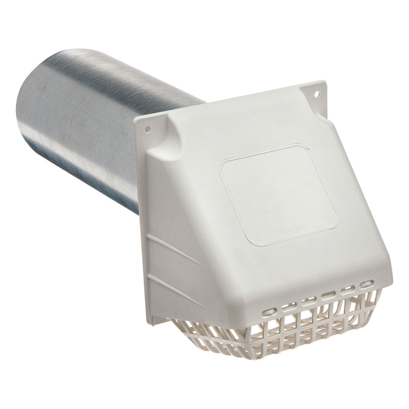 Deflect-O Jordan 14.75 in. L X 4 in. D Silver/White Aluminum/Plastic Vent Dryer Hood