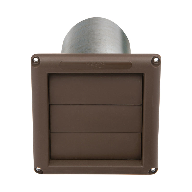 Deflect-O Supurr Vent 6 in. L X 4 in. D Brown Plastic Vent Dryer Hood