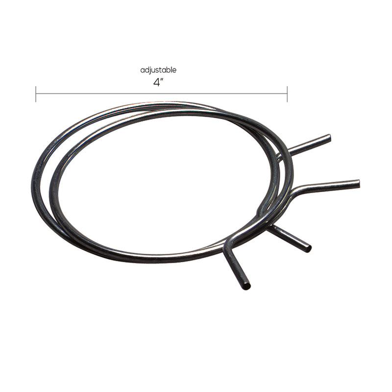 Deflect-O 4 in. D Silver Metal Adjustable Vent Clamp