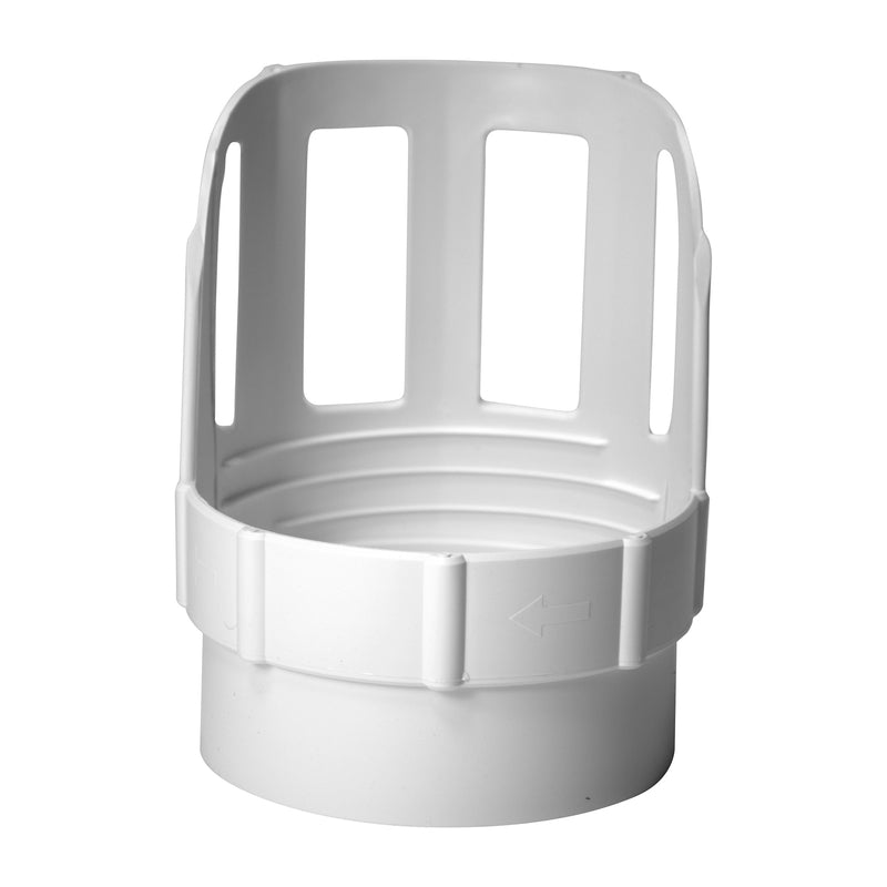 Deflect-O 5.63 in. L X 4 in. D White Aluminum Duct Connector Plus Protector