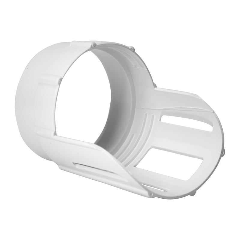 Deflect-O 5.63 in. L X 4 in. D White Aluminum Duct Connector Plus Protector