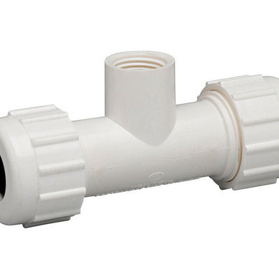 Homewerks Schedule 40 1/2 in. Compression X 1/2 in. D Compression PVC Tee