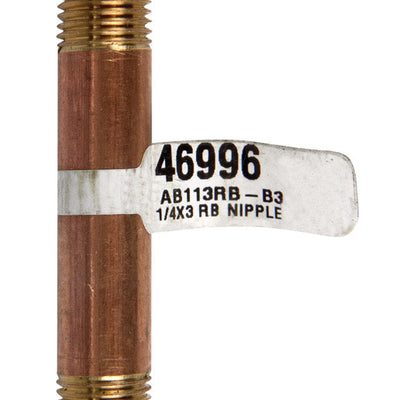 Anderson Metals 1/4 in. MPT in. X 1/4 in. D MPT Red Brass Nipple 3 in. L