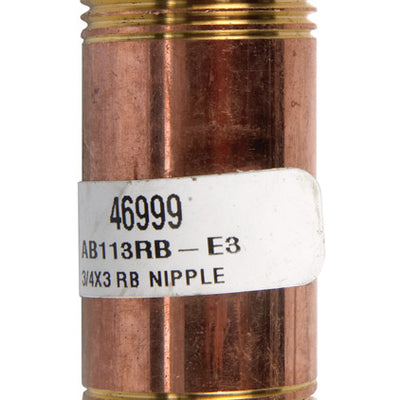 Anderson Metals 3/4 in. MPT in. X 3/4 in. D MPT Red Red Brass Nipple 3 in. L